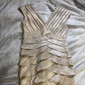 MUST GO! Champagne Cache Midi/Mini Dress Cocktail